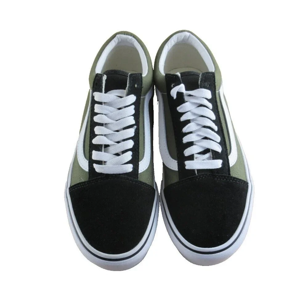Vans Women's Old Skool Platform Grape Leaf Green Black Platform Shoes Sizes NIB